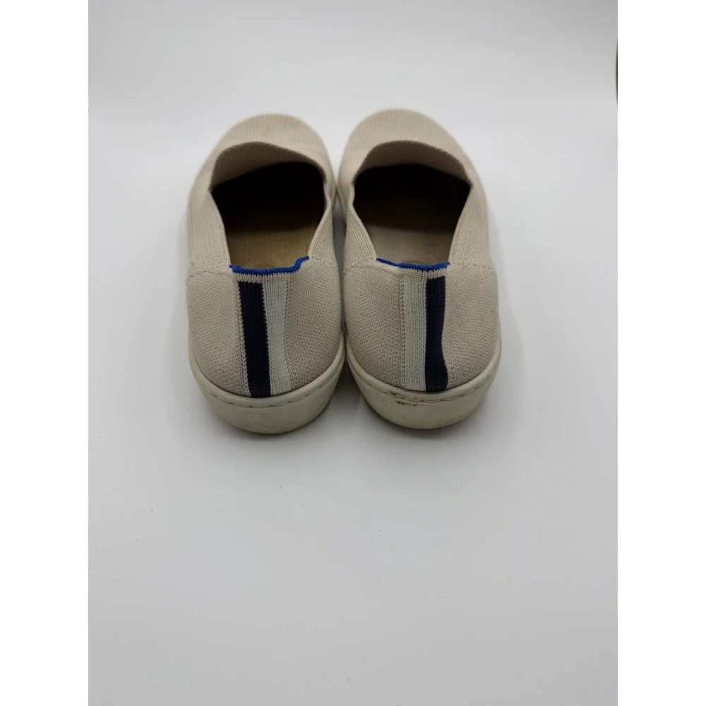 Rothys The Sneaker Womens 8 Sand Beige Slip On Knit Walking Shoes Sustainable